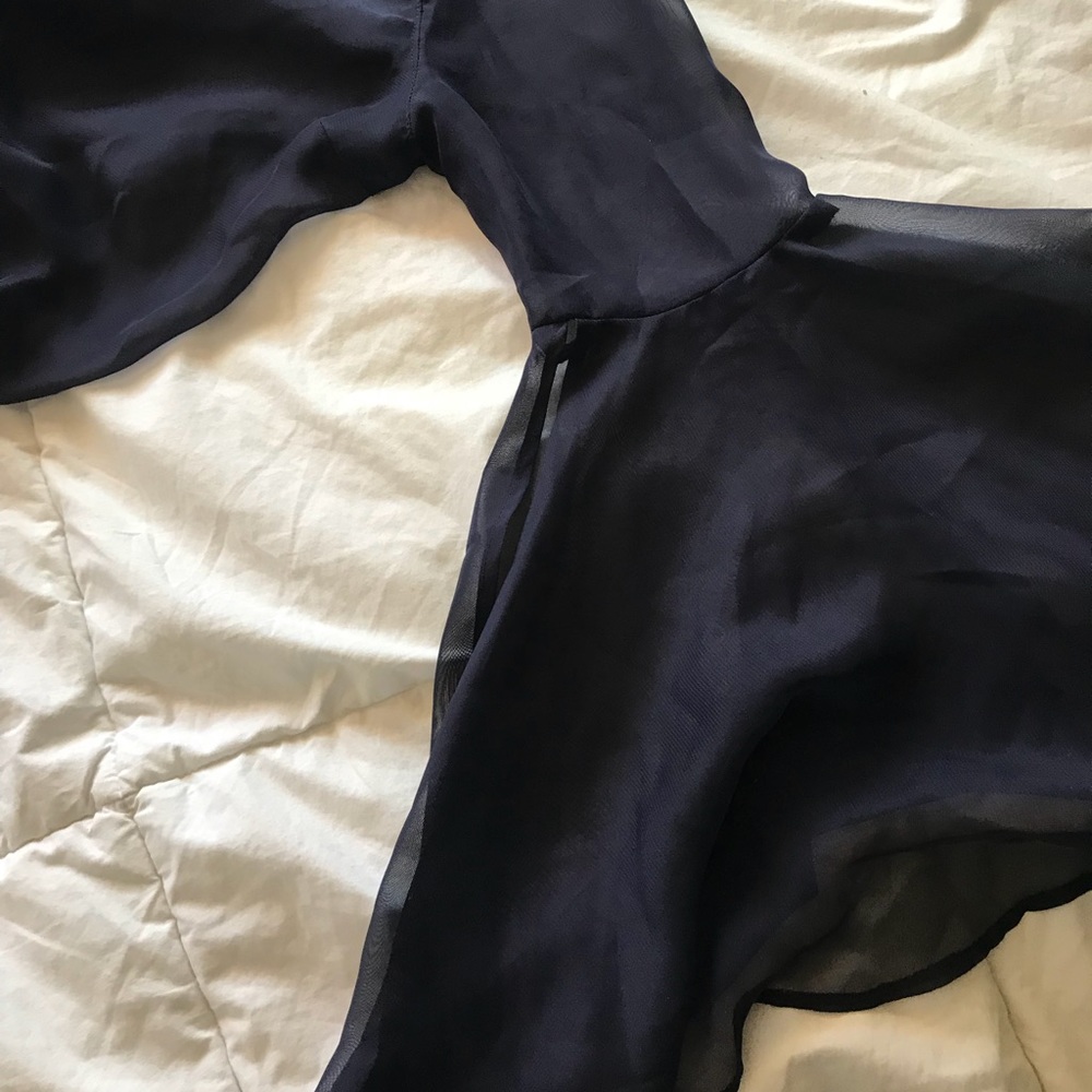 navy blue blouse🦋 - Picture 3 of 3